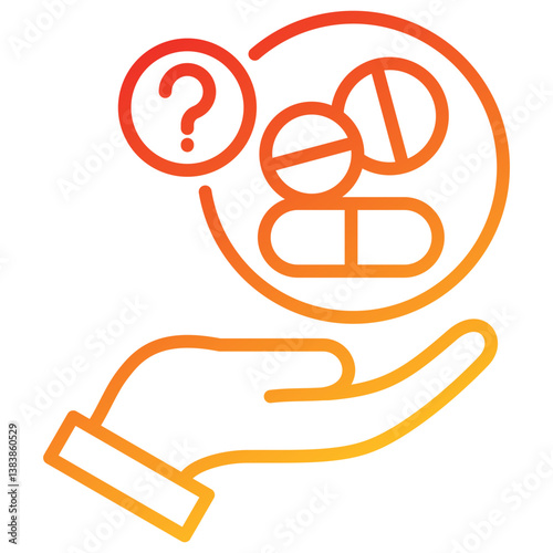 Blind Line Gradient Icon