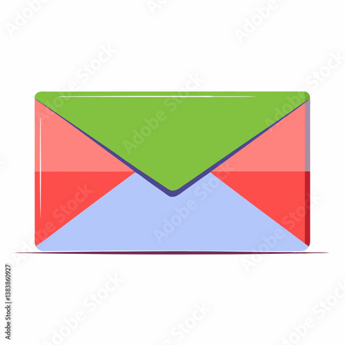 A vibrant, colorful envelope hinting at exciting news or a joyful message arriving soon, depicted with simple, bold shapes and a flat design style.