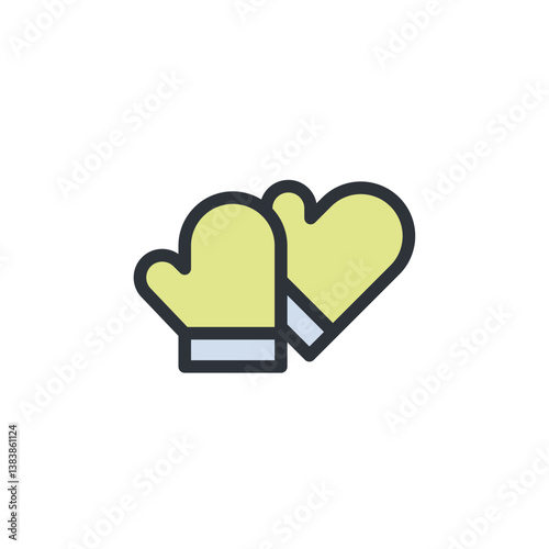 Oven Mitt icon. Oven Mitt Symbol sign for mobile concept and web design. Vector icon, Logo illustration, Vector graphics