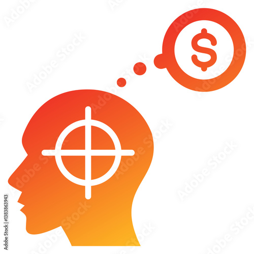 Personality Glyph Gradient Icon