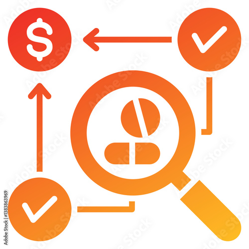 Survey Glyph Gradient Icon