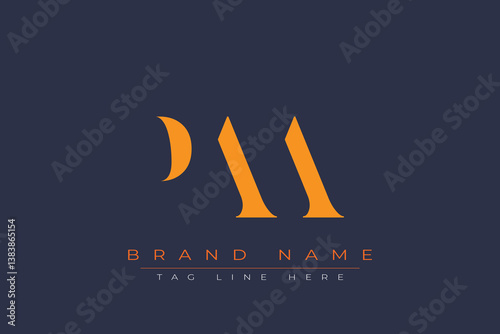 PAA abstract letter logo design. This logo is designed by three abstract letters.