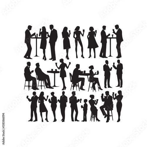silhouettes of people