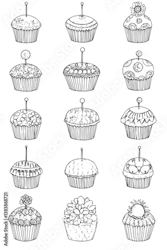 Collection of Pin cushions coloring book vector designs, Pin cushions vector image