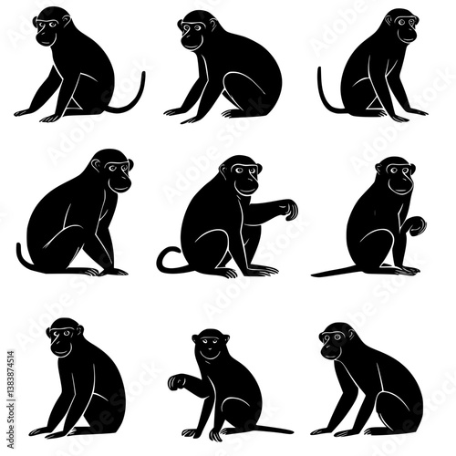 Collection of Baboons vector designs, Baboons vector illustration