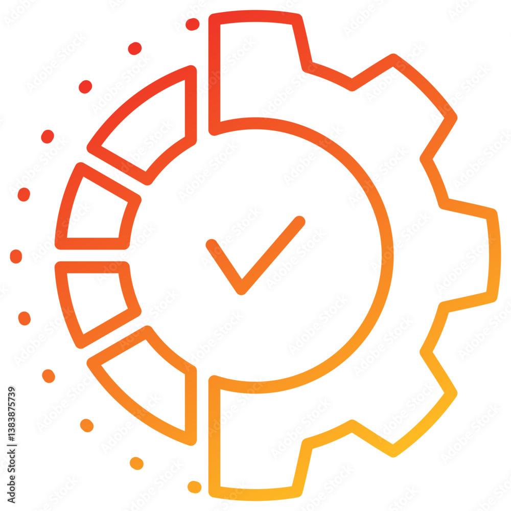 Progress Line Gradient Icon
