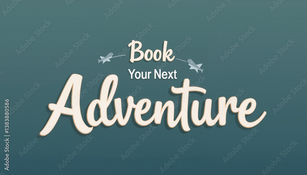 Obraz premium Travel Adventure Booking Inspiration with Elegant Typography 