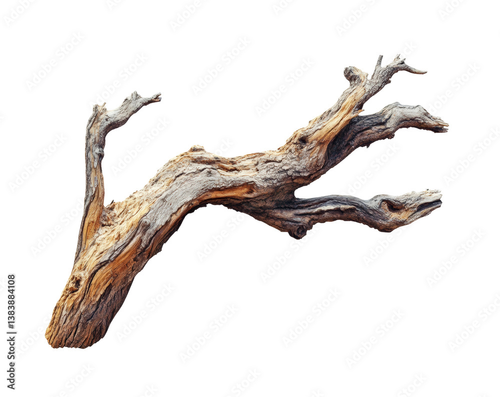 Weathered tree branch nature isolated on transparent background, png Weathered tree branch nature isolated on transparent background, png