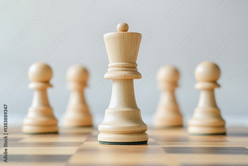Leadership and career growth represented through minimalism in chess pieces Leadership and career growth represented through minimalism in chess pieces