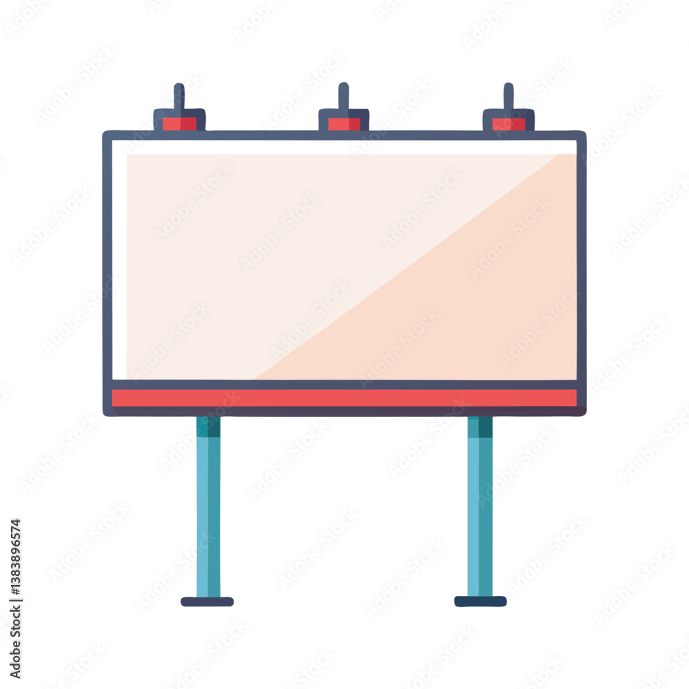 Obraz premium A Vector Illustration Of Highway Advertisement Billboard Graphic On White Background