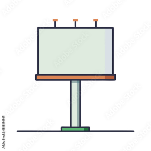 A Vector Illustration Of Highway Advertisement Billboard Graphic On White Background