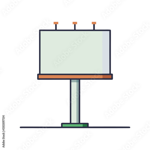 A Vector Illustration Of Highway Advertisement Billboard Graphic On White Background