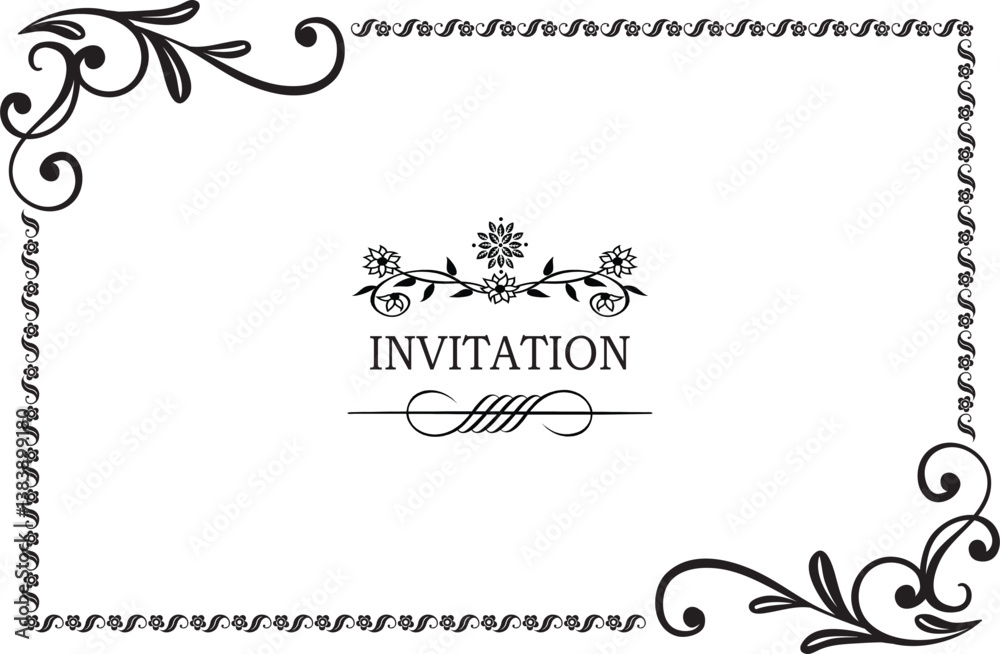 Obraz premium FRAME VECTOR INVITATION