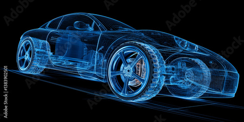 Technology car abstract background