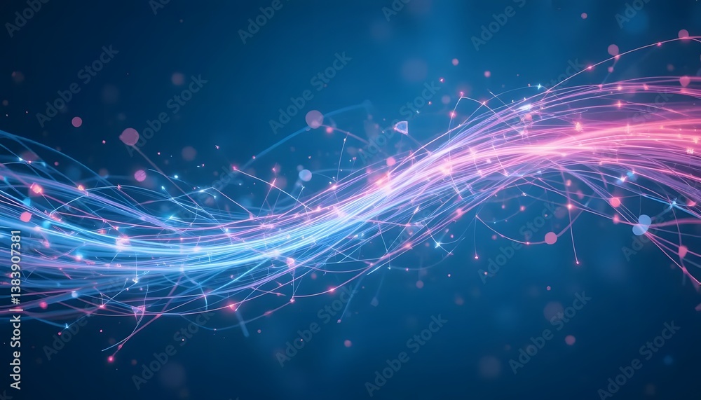 Fototapeta premium future Technology Digital Transformation Innovation Advancement , optical fiber