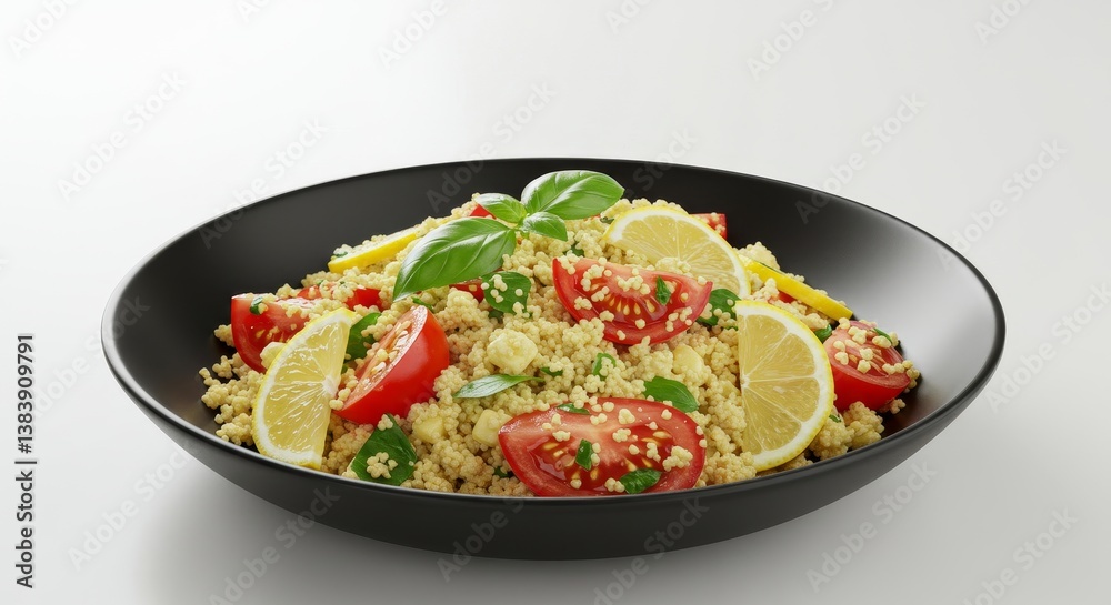 Vibrant Couscous Salad with Tomatoes and Lemon - Healthy couscous salad, fresh ingredients, vibrant colors, summer meal, Mediterranean flavors Vibrant Couscous Salad with Tomatoes and Lemon - Healthy couscous salad, fresh ingredients, vibrant colors, summer meal, Mediterranean flavors