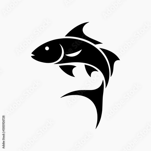 Fish or seafood flat icon for food apps and websites