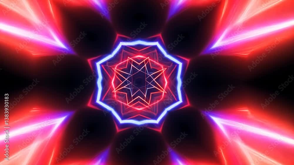 Symmetrische Lichter in abstrakter Sternform