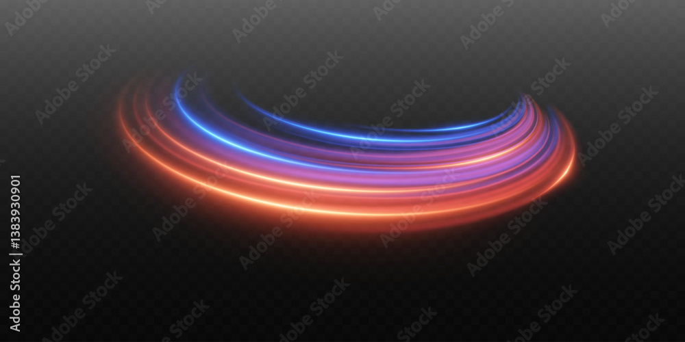 Abstract light neon lines of speed and movement. Abstract light neon lines of speed and movement.