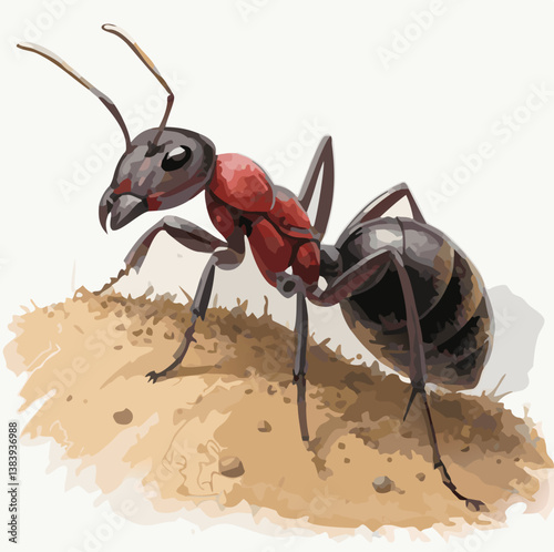 An ant with background