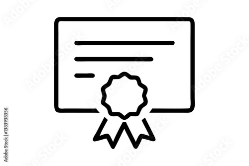 Illustration of certificate vector icon