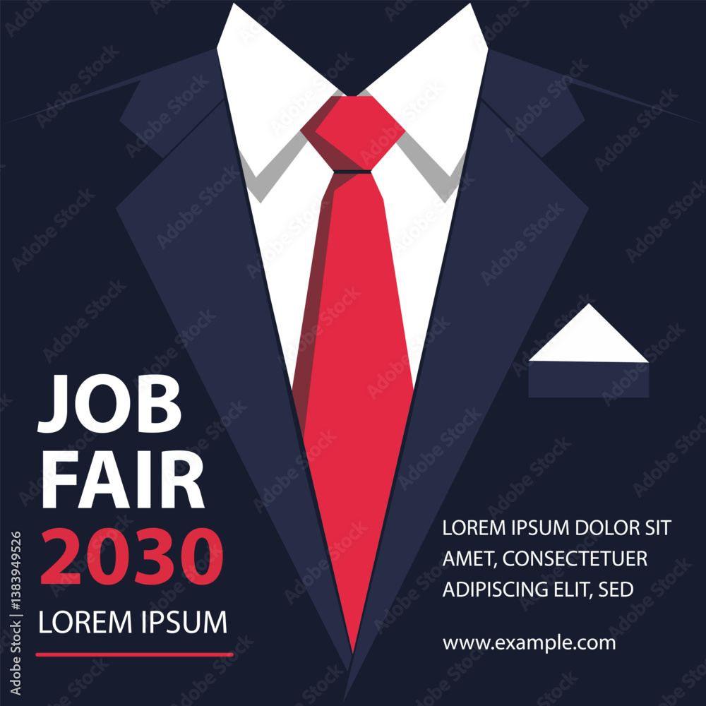 Vector illustration of job fair flyer poster template design Vector illustration of job fair flyer poster template design