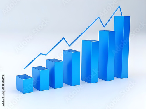 3D bar graph with blue bars Free Download 3D bar graph with blue bars - GFXLoad