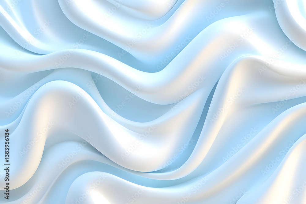 Soft, flowing light blue fabric with gentle waves and subtle highlights Soft, flowing light blue fabric with gentle waves and subtle highlights