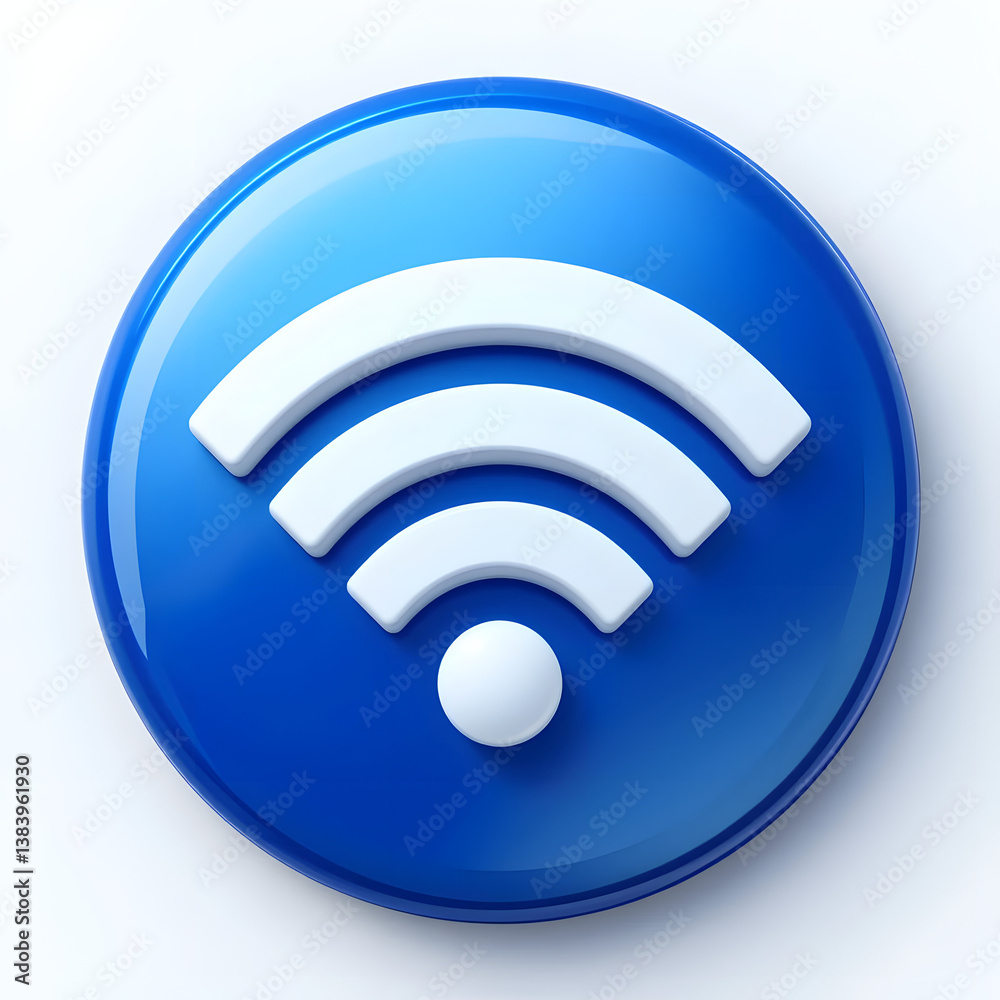 3D WiFi Icon – Wireless Internet, Network, and Connectivity Symbol 3D WiFi Icon – Wireless Internet, Network, and Connectivity Symbol