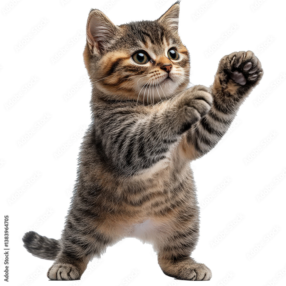 Fototapeta premium Adorable Kitten Posing Playfully - A Precious Moment Captured