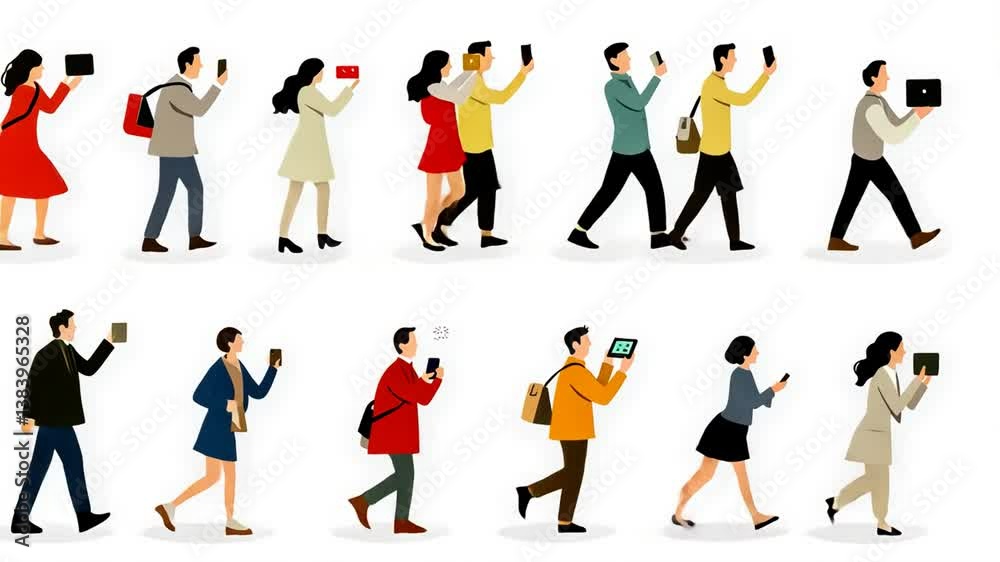 Social Media Users Engaged With Digital Devices in Urban Setting Generative AI Social Media Users Engaged With Digital Devices in Urban Setting Generative AI
