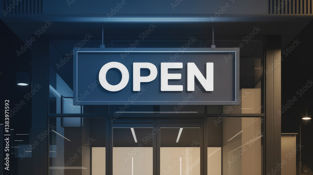 Obraz premium Open for Business: Illuminated 