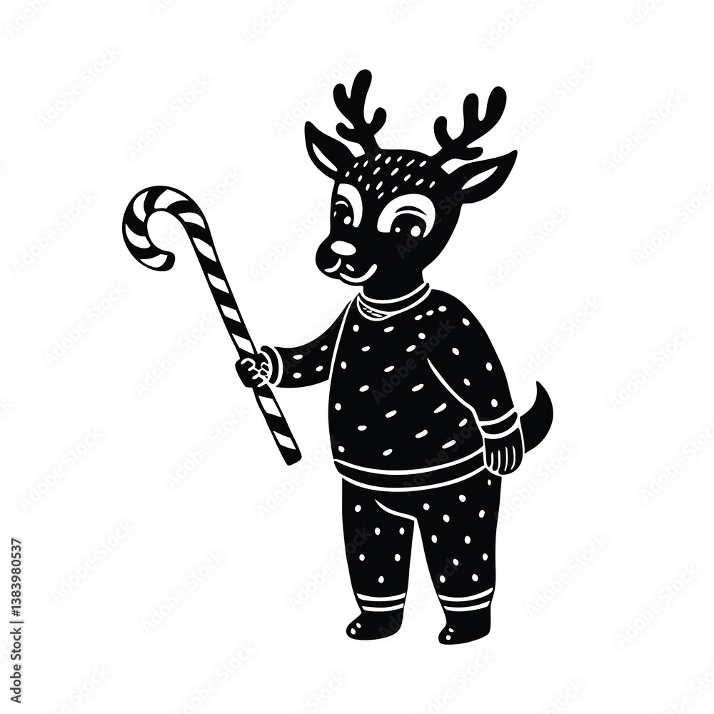 Fototapeta premium santa claus with reindeer