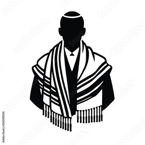 Jewish Tallit Silhouette