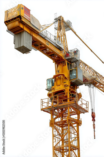 crane on a construction site, construction crain on white background