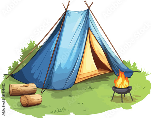 Camping Vector Illustration