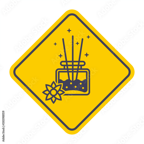 aroma sticks for pleasant smell. flat illustration