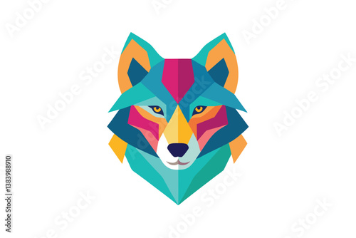 red and yellow fox with green eyes