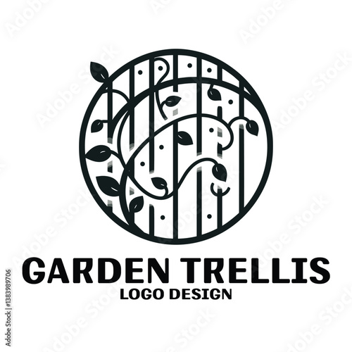 Garden Trellis Vector Logo Design
