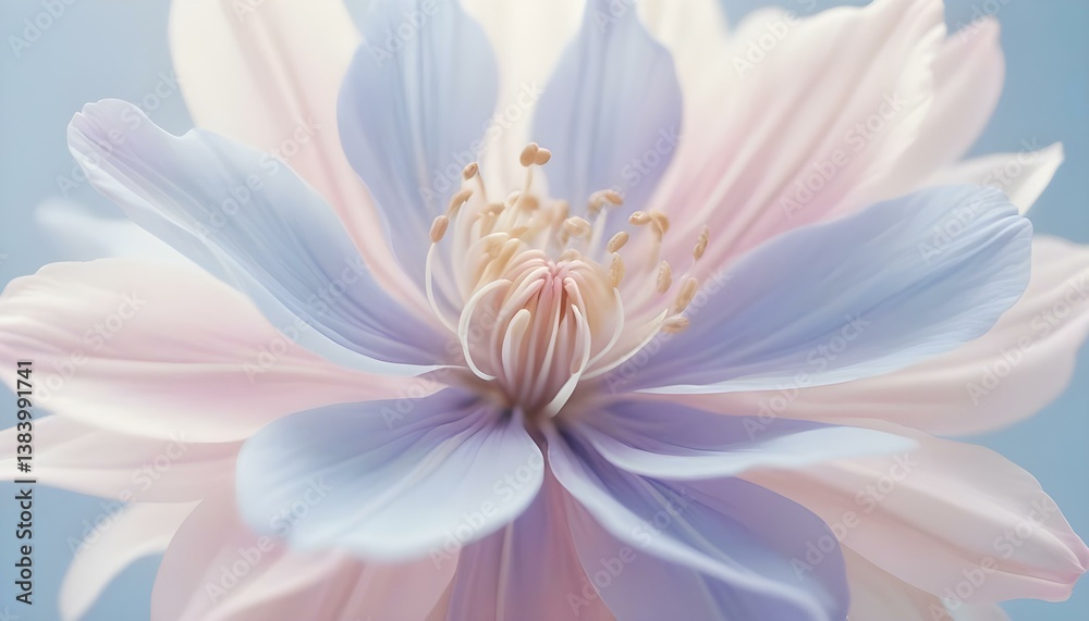 Fototapeta premium white and purple flower close-up background