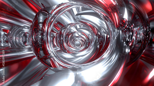 Augmented reality without devices visualization in abstract digital space modern environment 3d composition photo