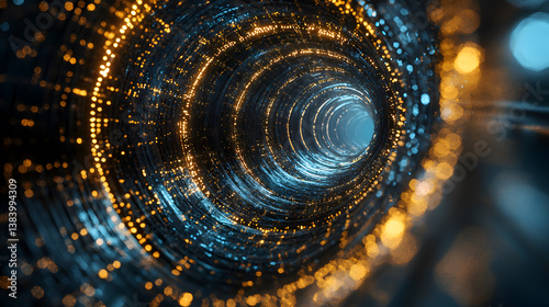 Wallpaper Mural Blockchain cybersecurity visualization digital realm 3d animation futuristic environment abstract concept Torontodigital.ca