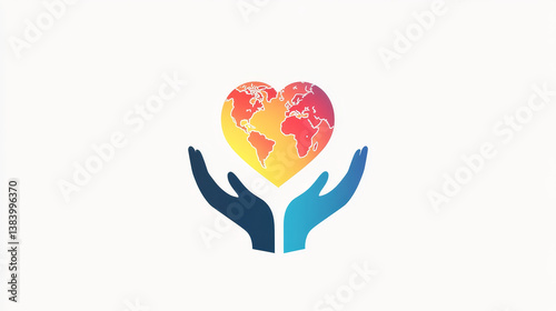 Obraz na płótnie Heart of Compassion: Minimalist Logo for International Day of Charity
w salonie