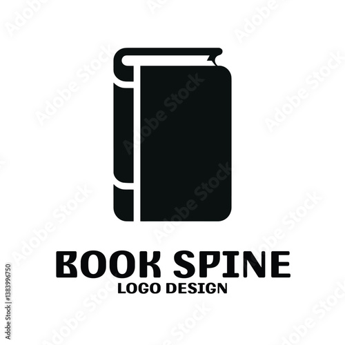 Book Spine Vector Logo Design