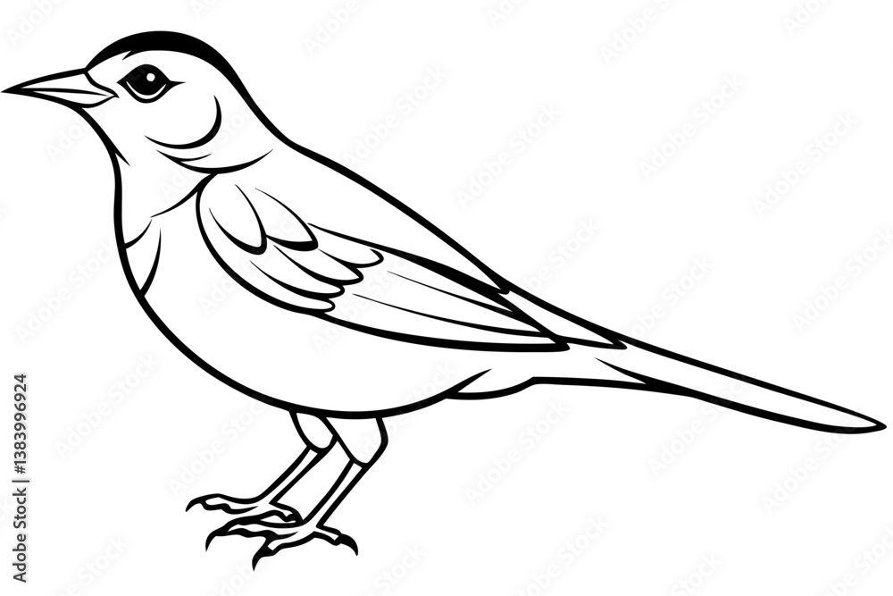 lark silhouette line art vector illustration with a white background lark silhouette line art vector illustration with a white background