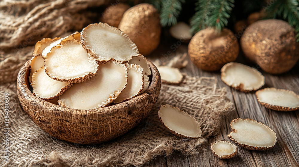 A fresh-picked truffle mushroom on a white background, symbolizing luxury, elegance, and nature’s rare delicacy, representing the art of gourmet cuisine and fine dining A fresh-picked truffle mushroom on a white background, symbolizing luxury, elegance, and nature’s rare delicacy, representing the art of gourmet cuisine and fine dining