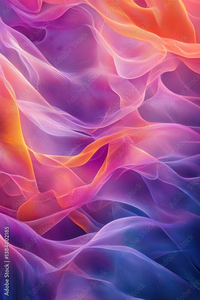 Fototapeta premium Abstract background featuring colorful flowing waves of light and texture