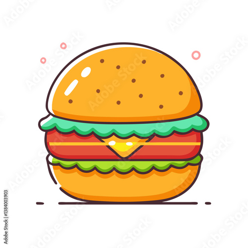 burger vector art, burger icon, food vector illustration