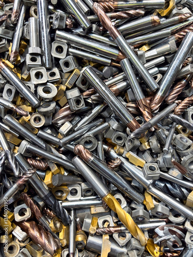 Tungsten Carbide tools used to cut and shape metals 