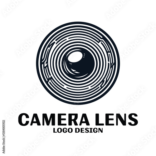 Camera Lens Vector Logo Design